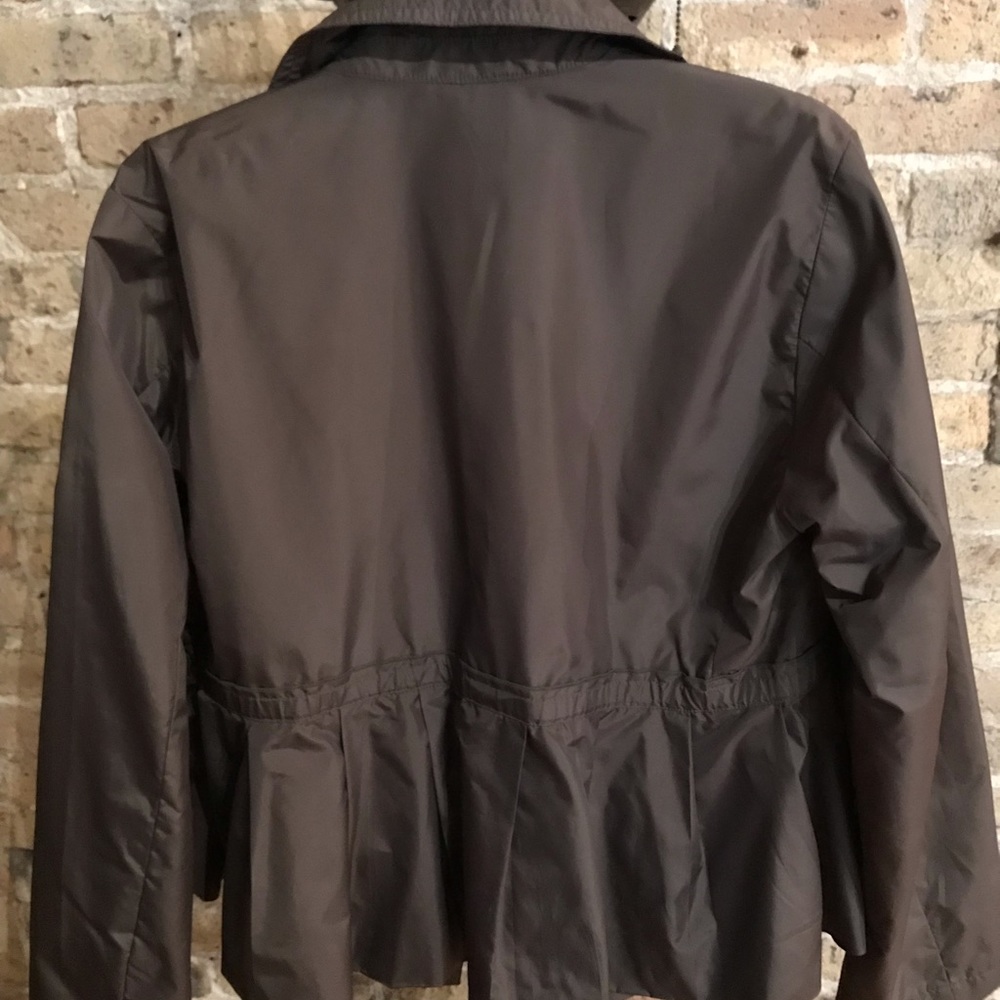 Rain Jacket, Cropped Look With Drawstring Tie - image 1